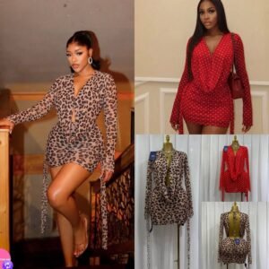 Women's short mesh gown for parties and special occasions in Abuja
