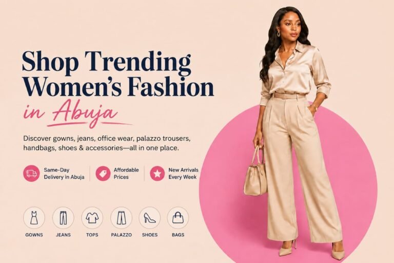 Abuja Fashion Marketplace for women and ladies – stylish gowns, tops, and jeans in Abuja